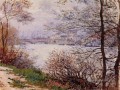 Les rives de la Seine Ile de la GrandeJatte Claude Monet paysage